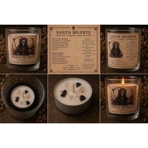 Santa Muerte Tea Light Candle Set